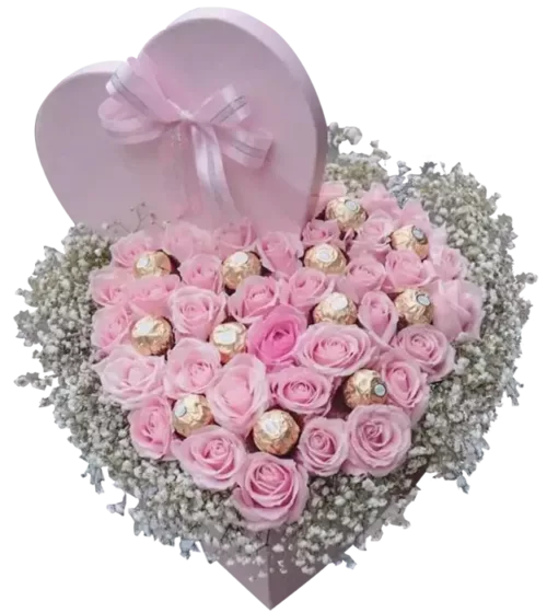 lydia-bunga-box-dari-athaya-bertema-cinta-dengan-rangkaian-bunga-mawar-berwarna-merah-muda-dan-cokelat-ferrero