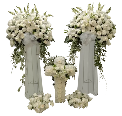 delanie-paket-kedukaan-dekorasi-bunga-rumah-duka--dari-athaya-yeang-terdiri-dari-2-standing-flowers-1-bunga-salib-2-bunga-meja-+-lilin